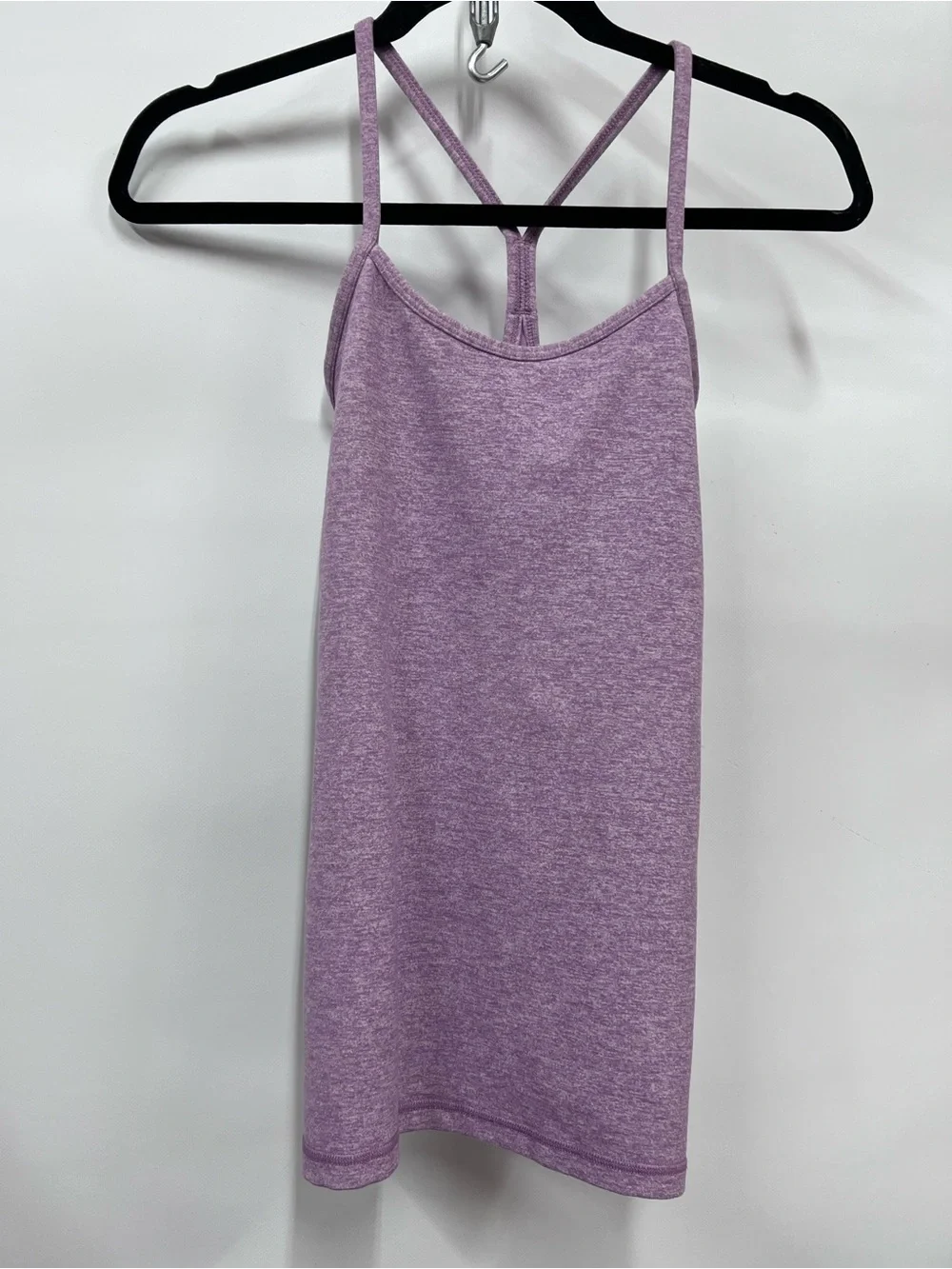 Lululemon Lavender purple Cami tank top 4 athletic built in bra pads missing